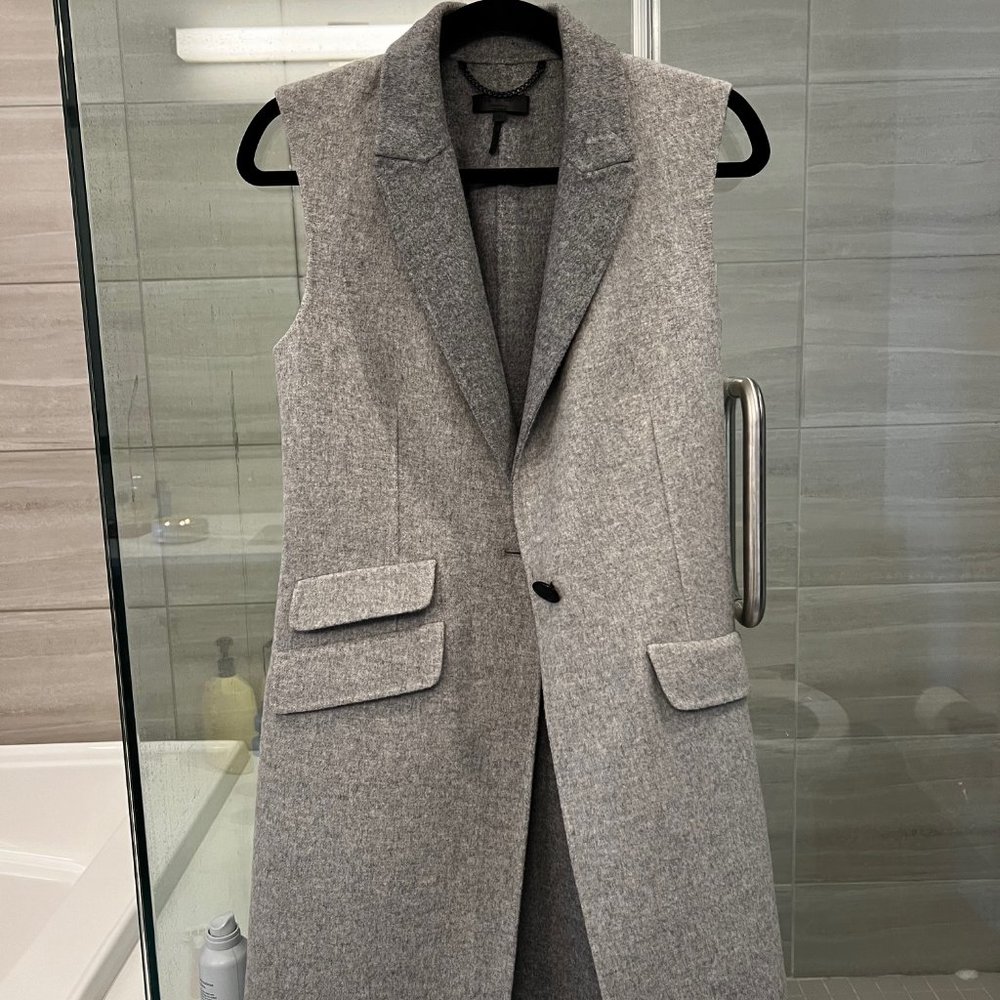 Rag & Bone Duchess Grey Women's Vest Wool/Cashmere